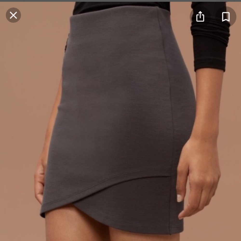 Grey mini skirt
